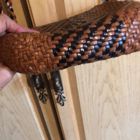 De vecchi leather woven vintage handbag - Picture 6 of 8